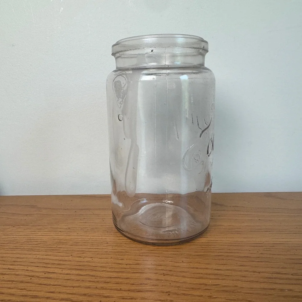 Antique‎ Kerr Glass Economy Portland Oregon Clear Glass Jar Storage Canning